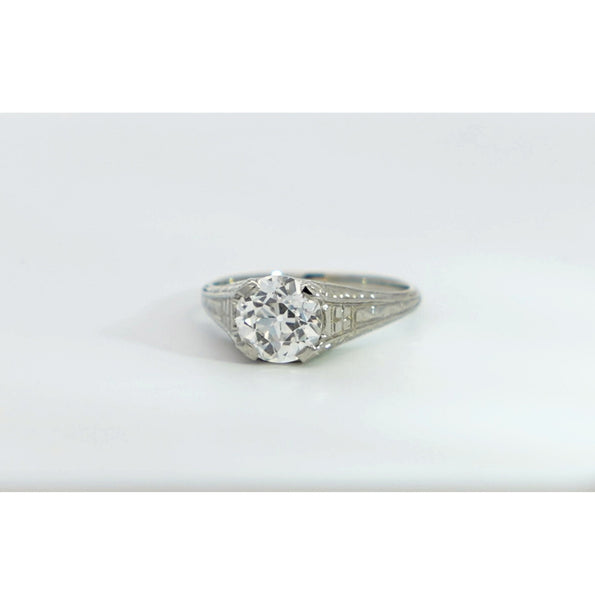 Art Deco Old European Cut Vintage Engagement Ring 1.69ct G/VVS1 GIA