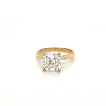Anello solitario Ring con diamante lab-grown taglio Asscher da 4,01 carati, oro 14k As Grown – Assay Jewelers