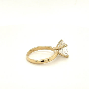 Anello solitario Ring con diamante lab-grown taglio Asscher da 4,01 carati, oro 14k As Grown – Assay Jewelers