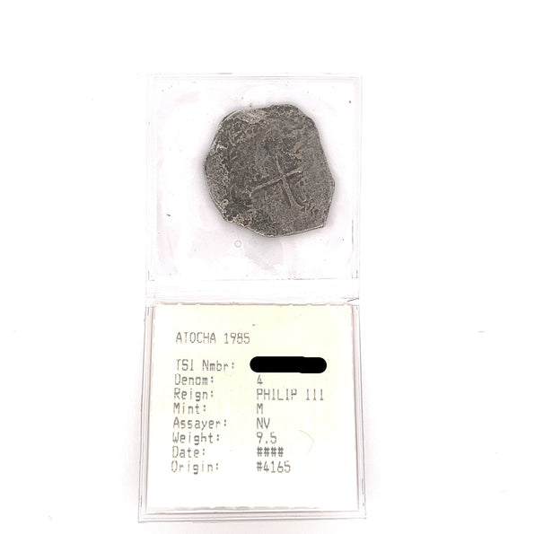 Atocha Shipwreck 4 Reale Grade 2 Mexico Mint Coin