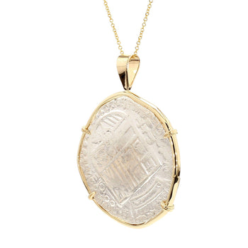 Atocha Shipwreck 8 Reale Coin 14K Gold Bezel Pendant Necklace – Assay Jewelers