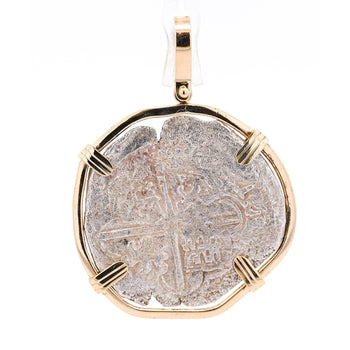 Authentic Atocha Coin 8 Reale Grade 1 Potosi Mint #86A-133633 in 14K Bezel Pendant – Assay Jewelers