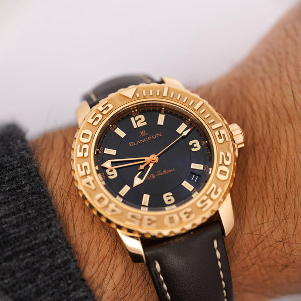 Blancpain Fifty Fathoms Trilogy 18K Rose Gold Ltd Ed 51/100 Ref 2200-3630 Watch