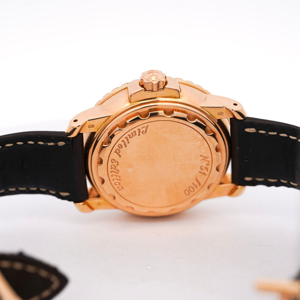 Blancpain Fifty Fathoms Trilogy 18K Rose Gold Ltd Ed 51/100 Ref 2200-3630 Watch
