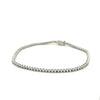 Box Chain Natural Diamond Tennis Bracelet in 14k white gold