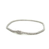 Box Chain Natural Diamond Tennis Bracelet in 18k white gold