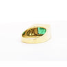 Carat Emerald-Cut Emerald Men&#39;s Ring in 18K Gold