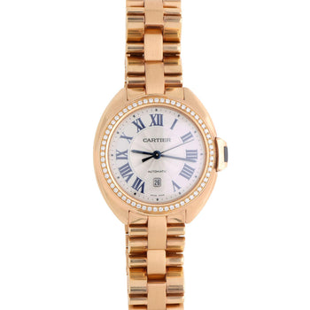 Cartier Clé de Cartier WJCL0003 Diamond Bezel 18K Rose Gold Watch Full Set – Assay Jewelers