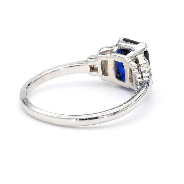 Cartier Paris Art Deco Royal Blue 2.3 Carat No Heat Sapphire and Diamond Ring