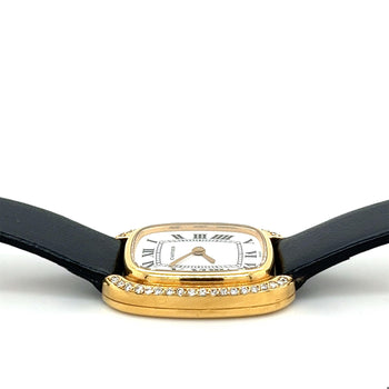 Cartier Paris Gondole 18K Gold Diamond Bezel White Dial Manual Wind Watch – Assay Jewelers