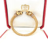 Cartier Signed 18k Gold Double Headed Panthere Bangle With Original Box/Papers