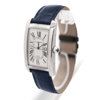 Cartier Tank Americaine 1741 White Gold Automatic Watch 20 Years Service Edition – Assay Jewelers