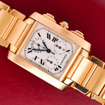 Cartier Tank Française 1830 Chronograph 18K Gold Watch – Assay Jewelers