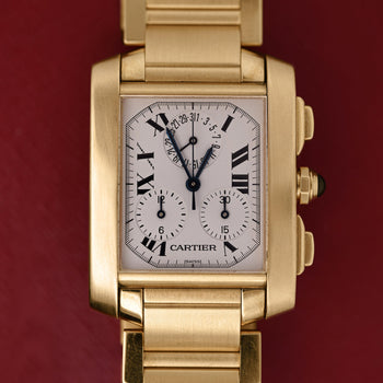 Cartier Tank Française 1830 Chronograph 18K Gold Watch – Assay Jewelers