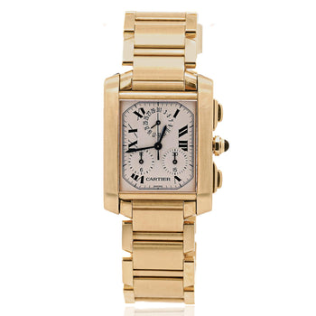Cartier Tank Française 1830 Chronograph 18K Gold Watch – Assay Jewelers