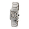 Cartier Tank Française 2403 18K White Gold Diamond Bezel Quartz 21mm Watch