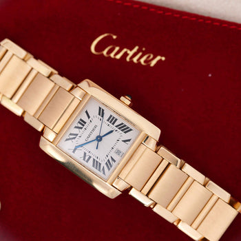 Cartier Tank Francaise 28mm 18K Gold Automatic with Date Watch – Assay Jewelers