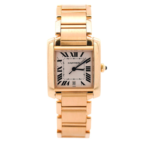 Cartier Tank Francaise 28mm 18K Gold Automatic with Date Watch