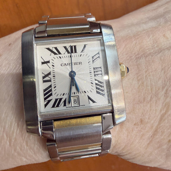 Cartier Tank Francaise Large 28mm Two Tone Automatic Date Watch