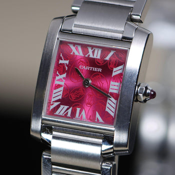 Cartier Tank Francaise W51030Q3 Raspberry Rose Dial Christmas Edition Watch – Assay Jewelers