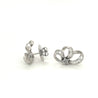 Celestial Cloud and Star Diamond Stud Earrings in 18k White Gold