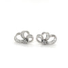 Celestial Cloud and Star Diamond Stud Earrings in 18k White Gold