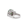 Certified 5.80 Carat Natural Jadeite Jade and Baguette Diamond Platinum Ring