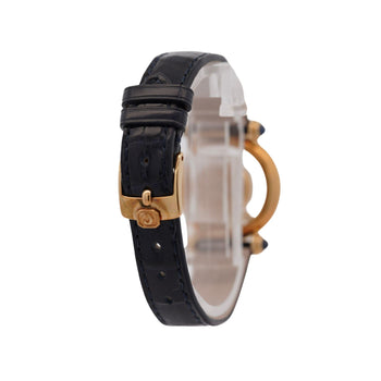 Chopard Happy Sport 4116 18K Gold Five Diamond Quartz On Blue Leather Watch – Assay Jewelers