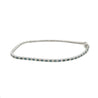 Classic Riviera Natural Blue & White Diamond Box Tennis Bracelet in 18K White Gold | 7.25" - 1.7mm