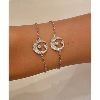 Bracelet diamant lune croissante et étoile en or blanc 18k – Assay Jewelers