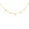 Custom Letter Name Necklace in 14k Solid Gold With Integrated Letters