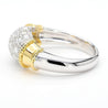 Diamond Platinum & 18K Gold Two Tone Pave Band Ring
