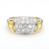 Diamond Platinum & 18K Gold Two Tone Pave Band Ring