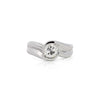 EGL Certified 1.01 Carat Round F-G/SI3 Diamond Platinum Bypass Engagement Ring