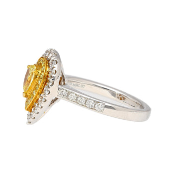 EGL Certified 1.05 Carat Fancy Vivid Yellow Diamond Pear Shape Ring – Assay Jewelers