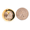 Estate Victorian Elagabalus Denarius 18K Gold Antique Roman Coin Clip-On Earring