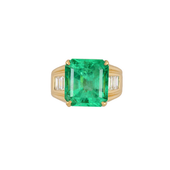 GIA 8.64 Ct Colombian Emerald & Diamond Men's Ring 18K Gold – Assay Jewelers