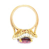 GIA Certified 10.40 Carat Red Zircon & Diamond Ballerina Cocktail Ring