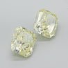 GIA Certified 10.52 Carat Fancy Light Yellow Radiant Cut Diamond Pair Loose