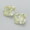 GIA Certified 10.52 Carat Fancy Light Yellow Radiant Cut Diamond Pair Loose