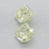 GIA Certified 10.52 Carat Fancy Light Yellow Radiant Cut Diamond Pair Loose