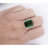 GIA Certified 11.22 Carat Green Tourmaline and Diamond Platinum Filigree Ring