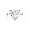 GIA Zertifiziert 18,95 Karat Intern Intern Flawless Typ II-A Herzschliff Diamant Drei Stein Ring