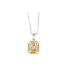 GIA Certified 1.05 Carat Fancy Yellow Diamond Pendant Necklace