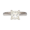 GIA Certified 1.64 Carat Princess Cut Diamond In Tiffany Setting 18K White Gold Ring