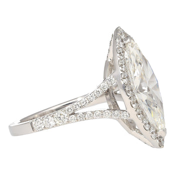 GIA Certified 3.22 Carat Marquise Cut G/VS1 Halo Engagement 18K Ring – Assay Jewelers