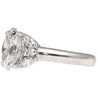 GIA Certified 3.23 Carat TW Oval Lab Grown Diamond Platinum Engagement Ring