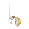 GIA Certified 3.28 Carat Fancy Intense Yellow Shield Kite Cut Natural Diamond Pendant Necklace