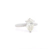 GIA Certified 3.40 I/SI2 Pear Cut Diamond Solitaire 18K White Gold Ring