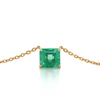 GIA Certified 4.38 Carat Colombian Emerald in 18K Gold Floating Connecting Necklace